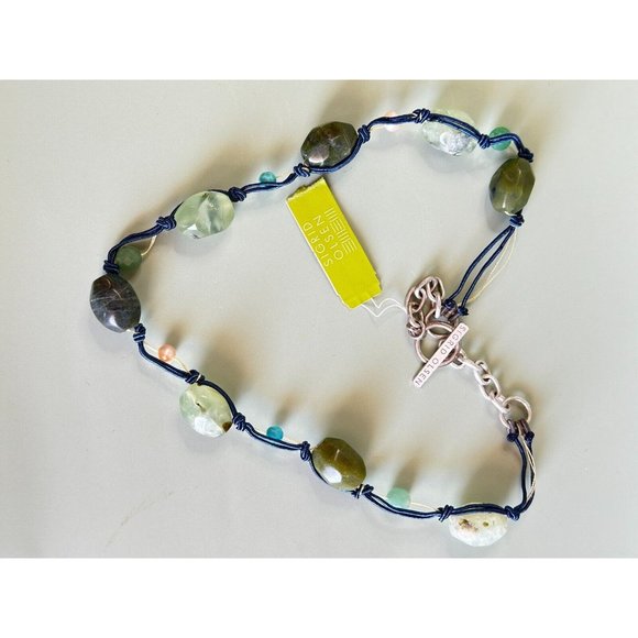 Sigrid Olsen Green Prehnite Jasper Gemstone Chunky Necklace Designer Signed NWT - Picture 3 of 10